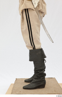  Photos Army man in cloth suit 1 18th century army beige pants historical clothing lower body 0004.jpg